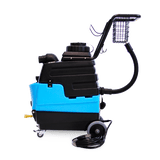Side view of Mytee 8070 Mytee Lite heated upholstery spotter with hose and push handle