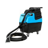 Front left angle view of the Mytee HP90 Stingray heated detail extractor with hose attached