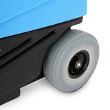 10 inch foam-filled rear wheels on the Mytee HP120 Grand Prix extractor