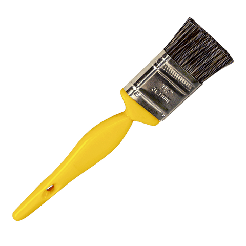 Paint Brush Style Auto Detail Brush - Yellow Handle